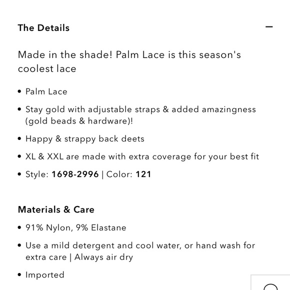 Aerie Palm Lace Racerback Padded Bralette - Picture 5 of 8